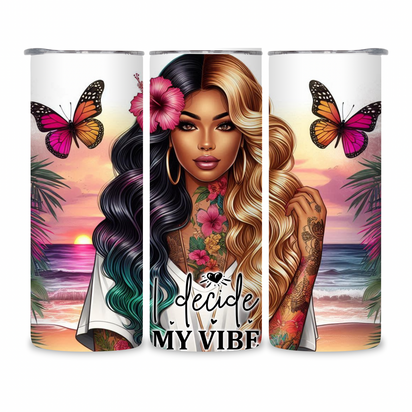 20 OZ Animated Positive Affirmations Stainless Steel Tumblers