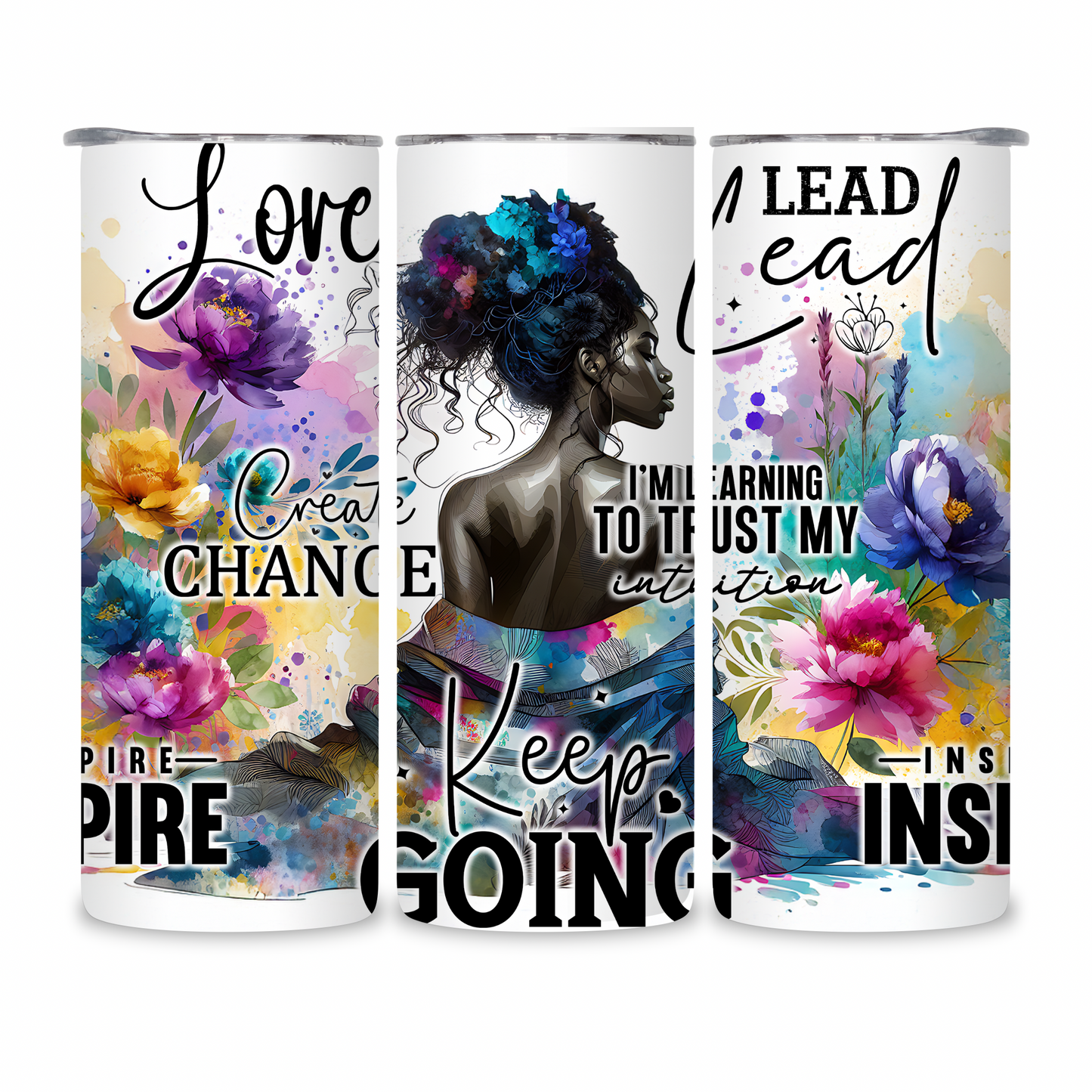 20 OZ Animated Positive Affirmations Stainless Steel Tumblers