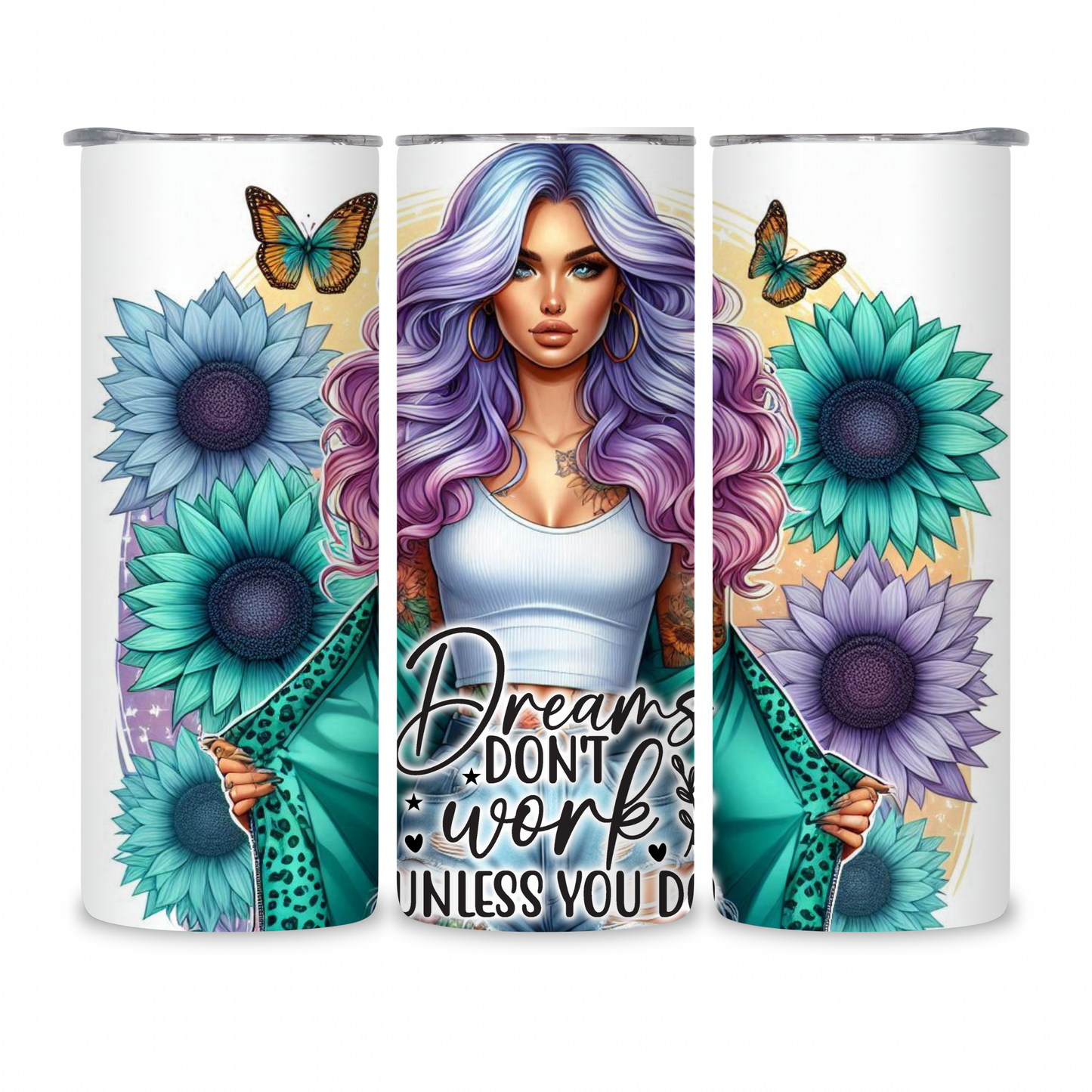 20 OZ Animated Positive Affirmations Stainless Steel Tumblers