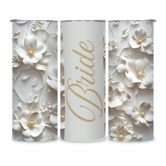 20 OZ Floral Bride Stainless Steel Tumblers