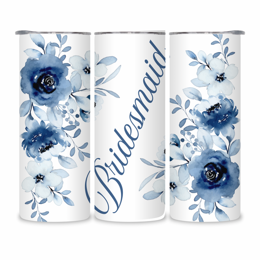20 OZ Floral Bridesmaid Stainless Steel Tumblers
