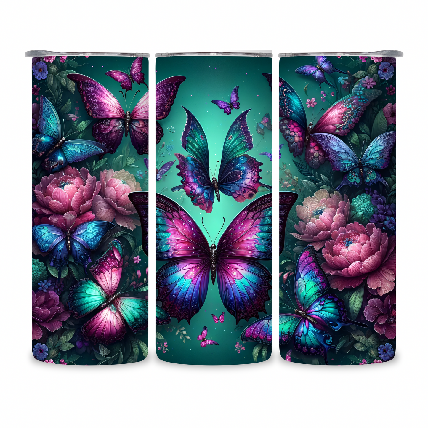20 OZ Butterflies Stainless Steel Tumblers