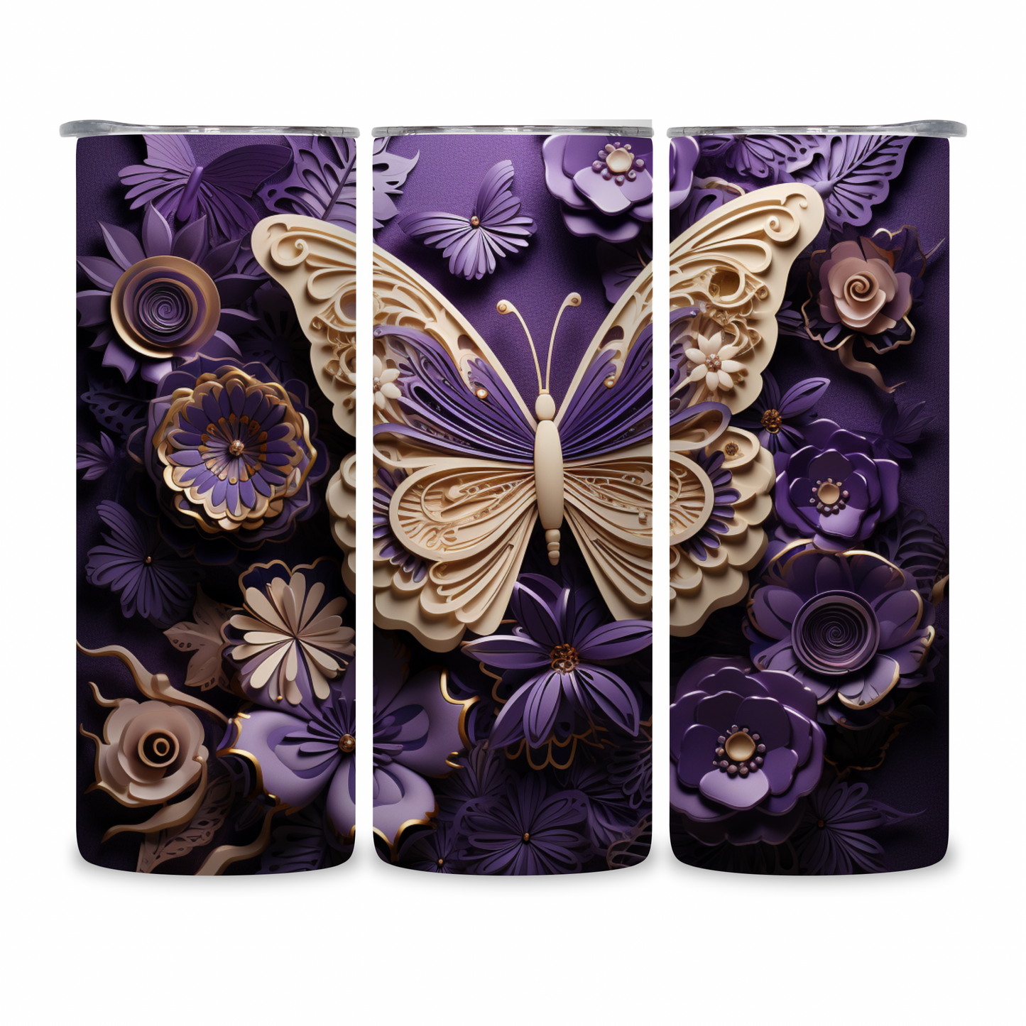 20 OZ Butterflies Stainless Steel Tumblers