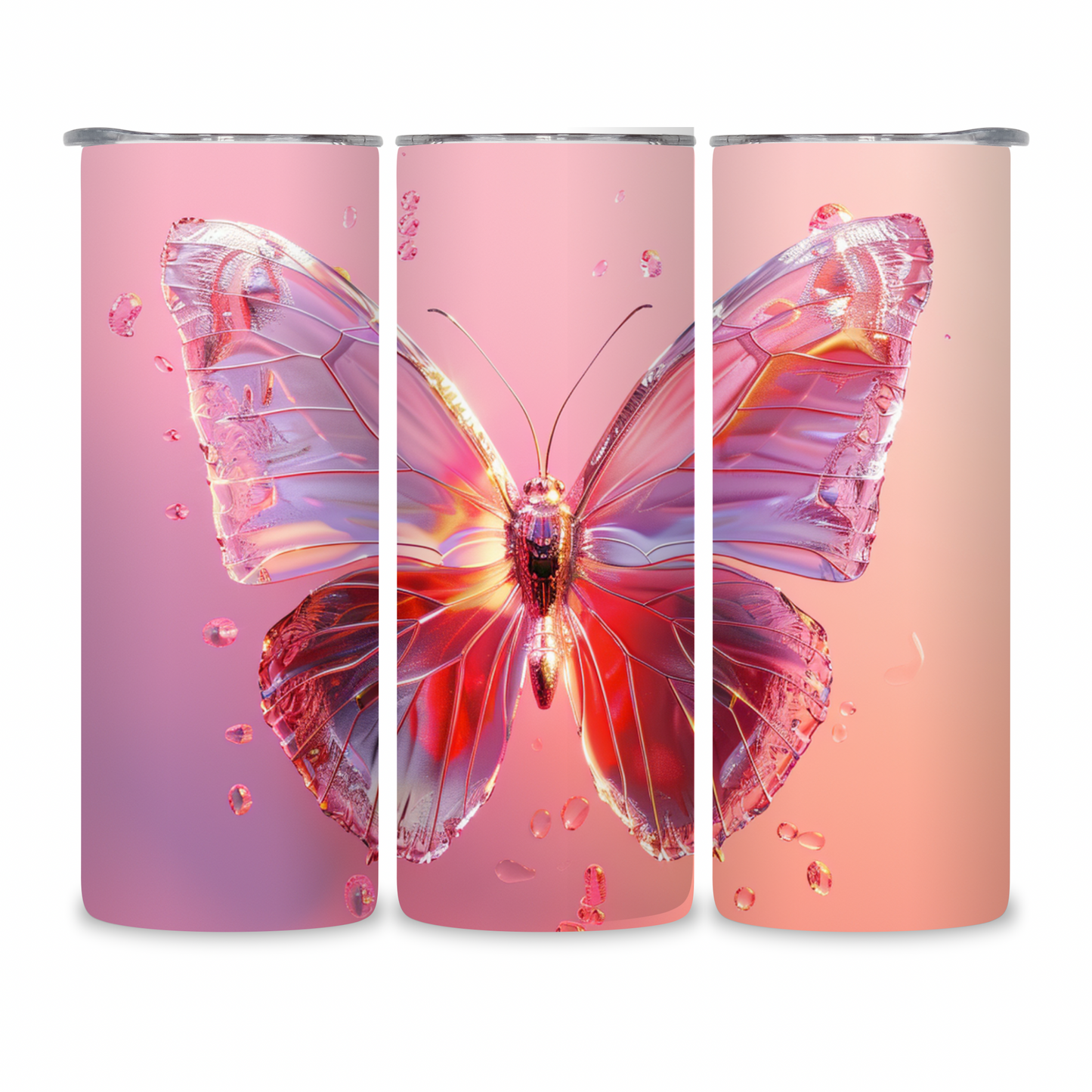 20 OZ Butterflies Stainless Steel Tumblers