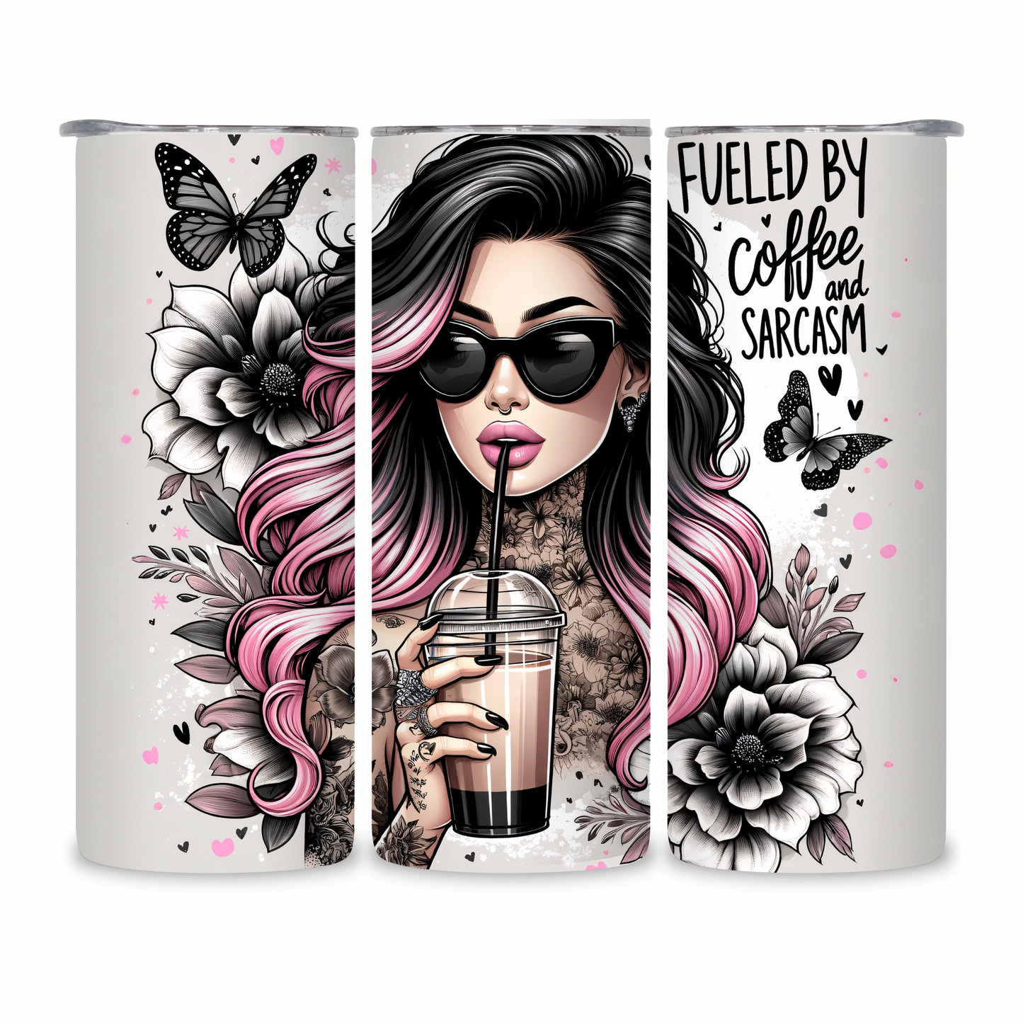 20 OZ Coffee Design Stainless Steel Tumblers