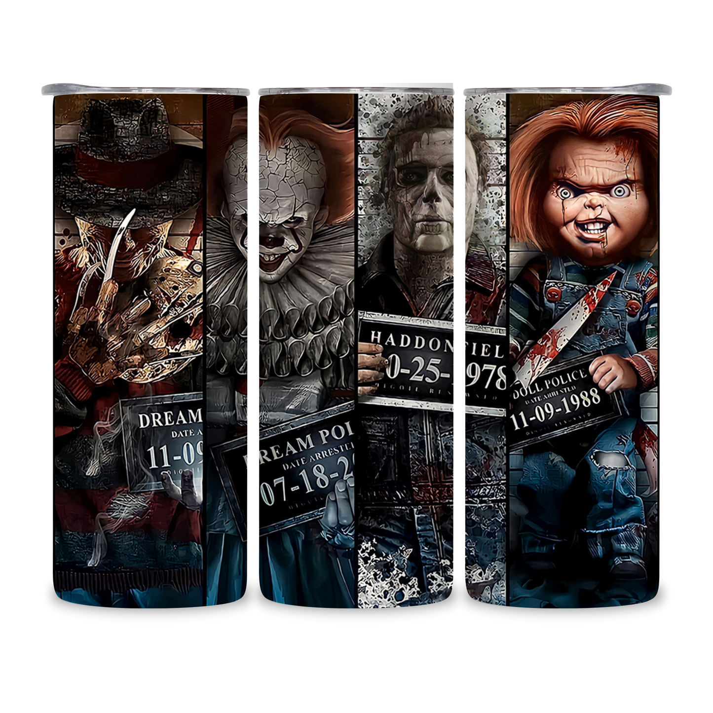 20 OZ Horror Characters Stainless Steel Tumblers