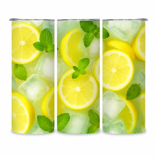 20 OZ Lemon Mint Ice Water Stainless Steel Tumbler