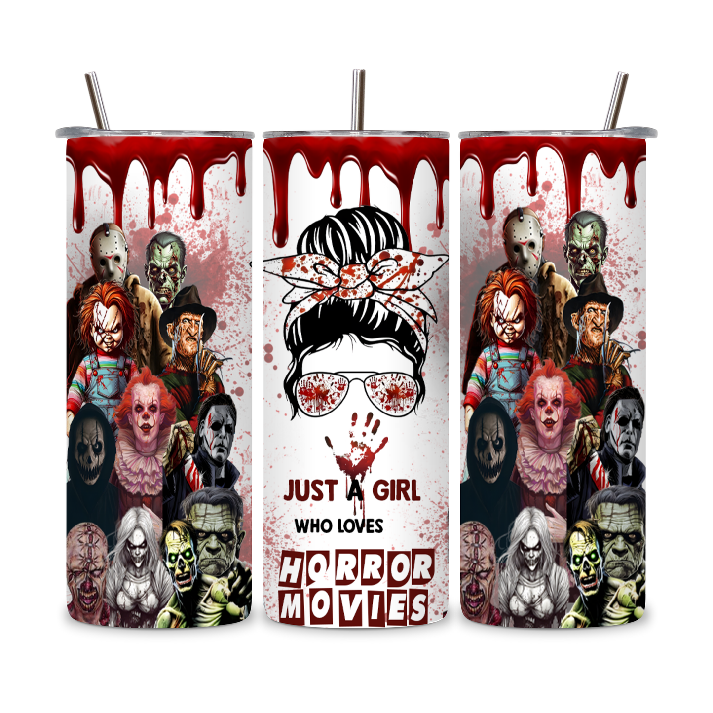 20 OZ Horror Characters Stainless Steel Tumblers