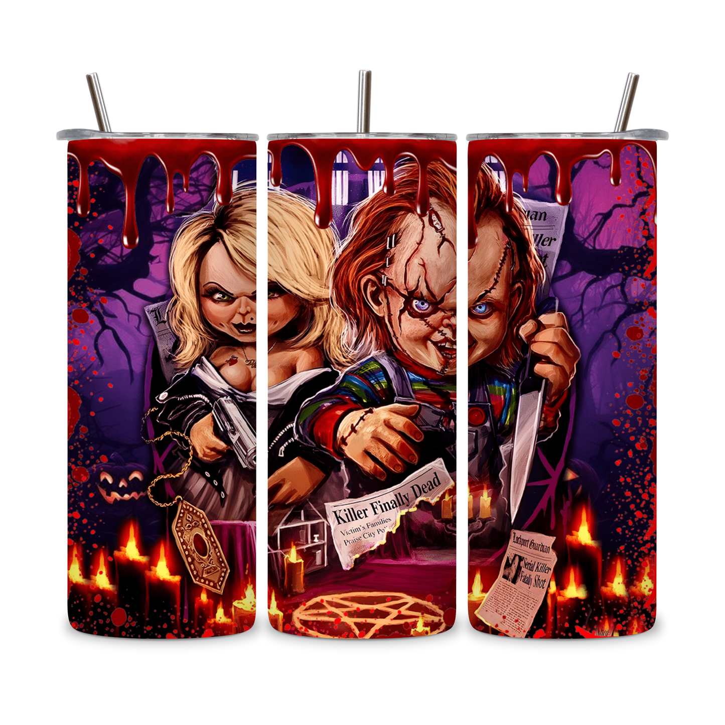 20 OZ Horror Characters Stainless Steel Tumblers