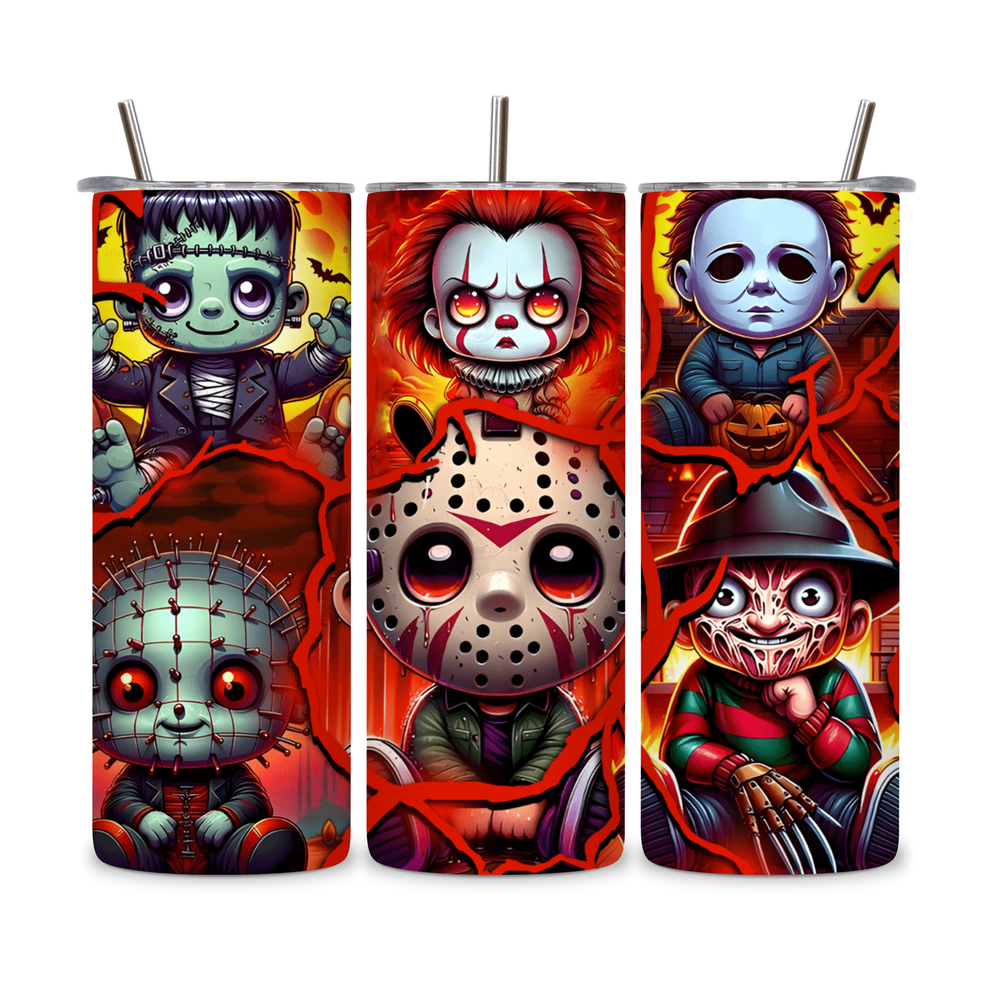 20 OZ Horror Characters Stainless Steel Tumblers