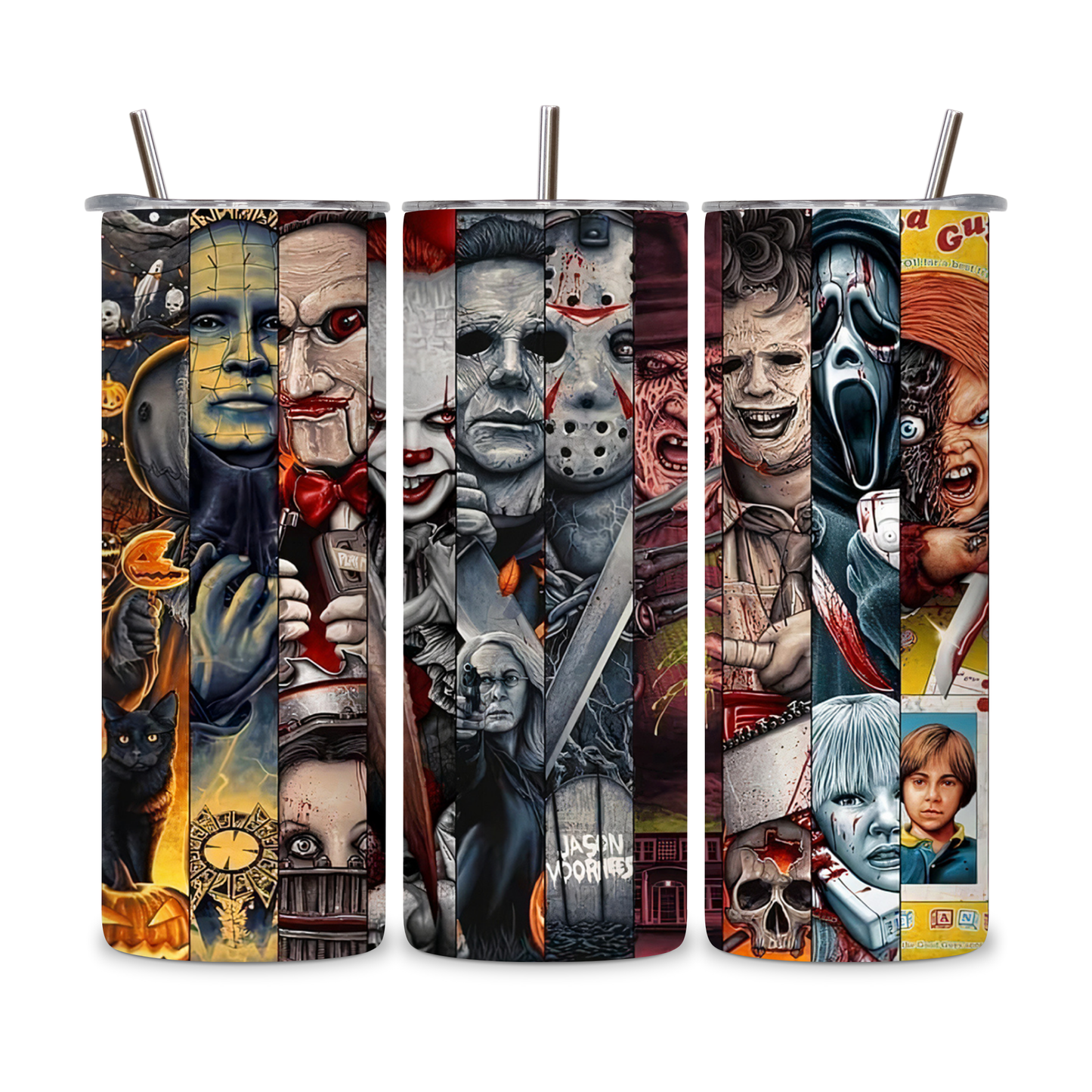 20 OZ Horror Characters Stainless Steel Tumblers