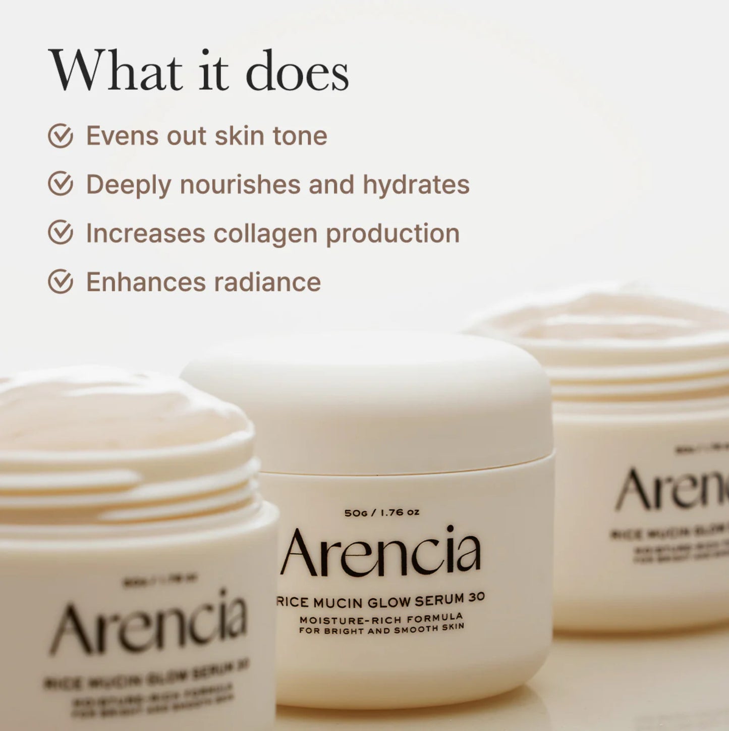 Arencia Overnight Rice Mucin Glow Serum 30