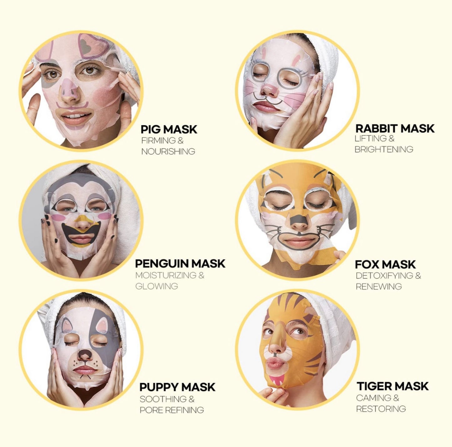 Epielle Animal Character Facial Sheet Mask