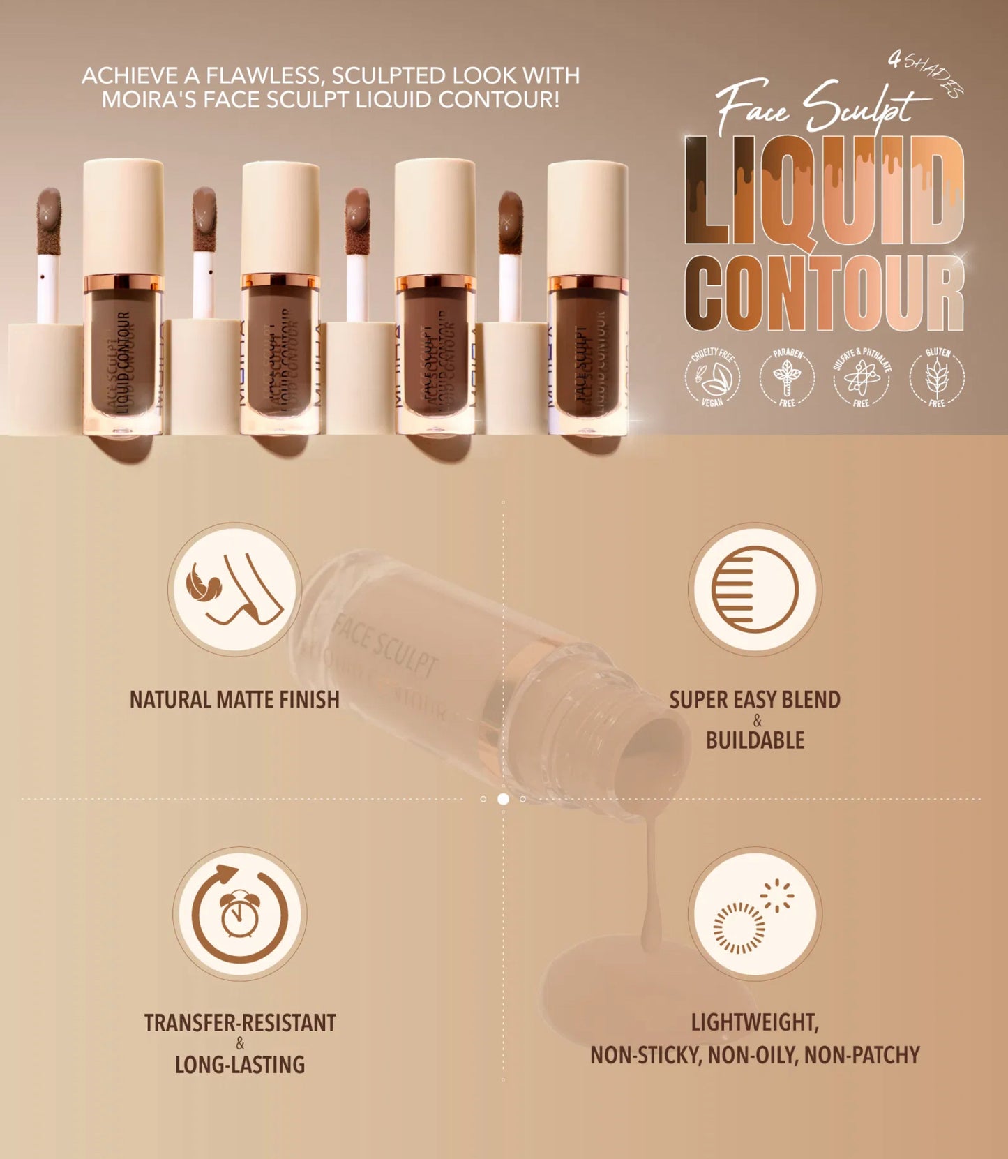 Moira Face Sculpt Liquid Contour