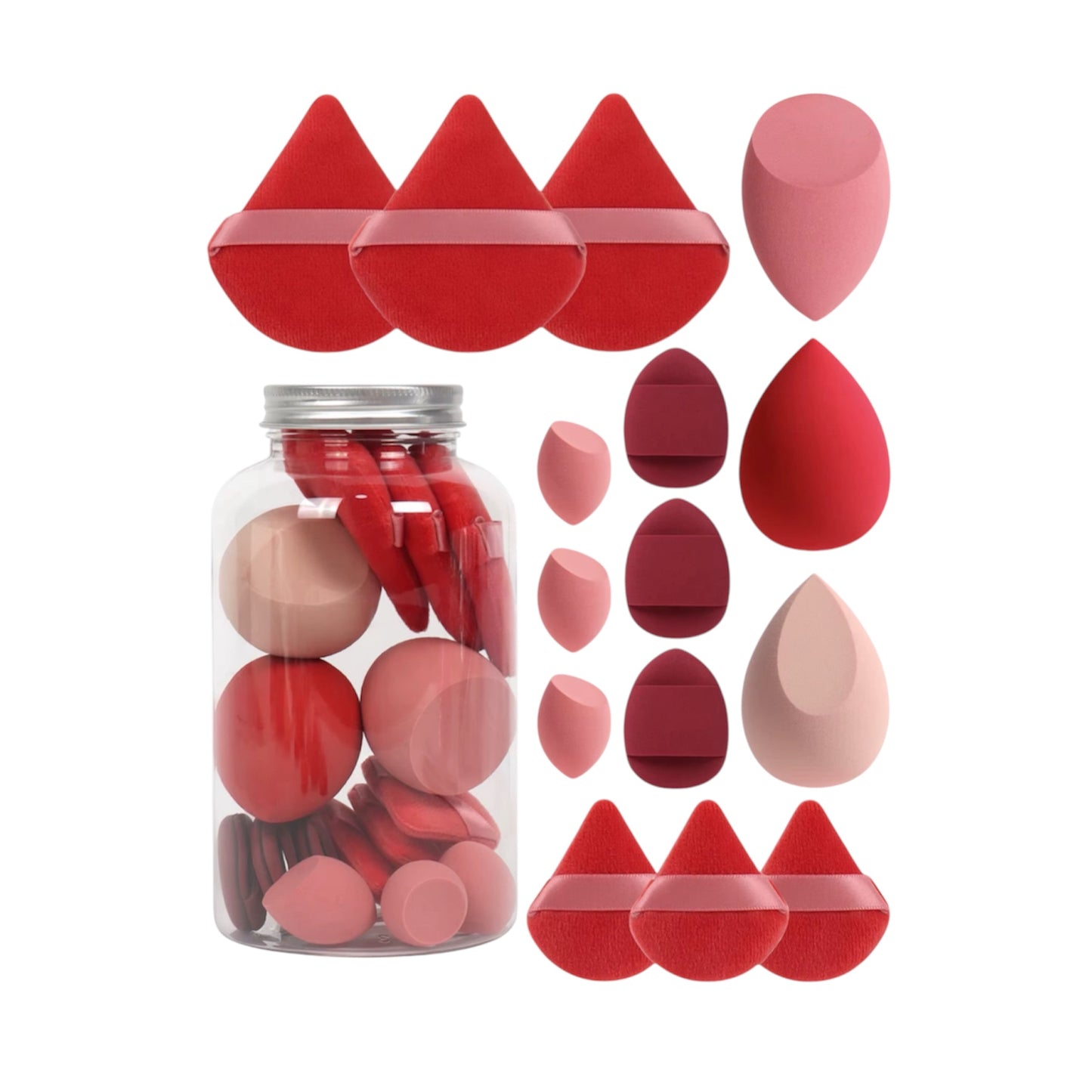 15 Piece Assorted Sponge and Powder Puff Set
