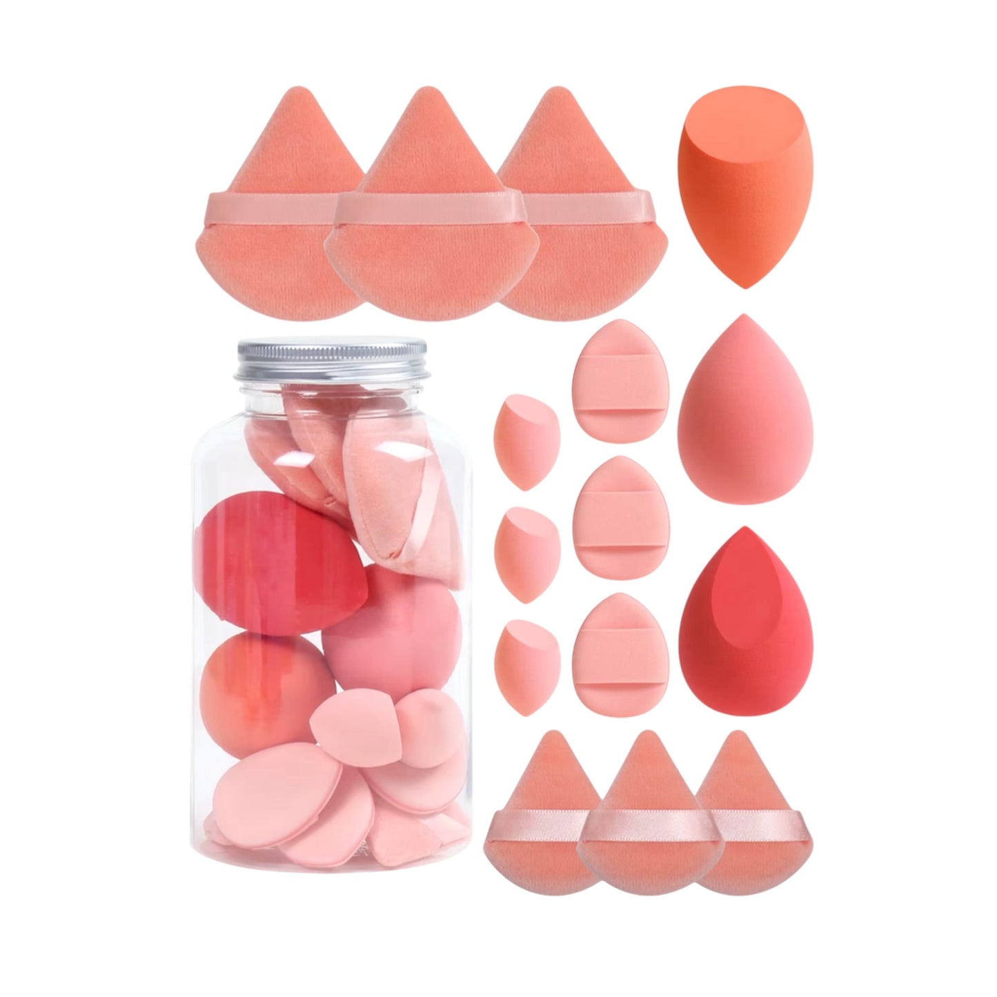 15 Piece Assorted Sponge and Powder Puff Set