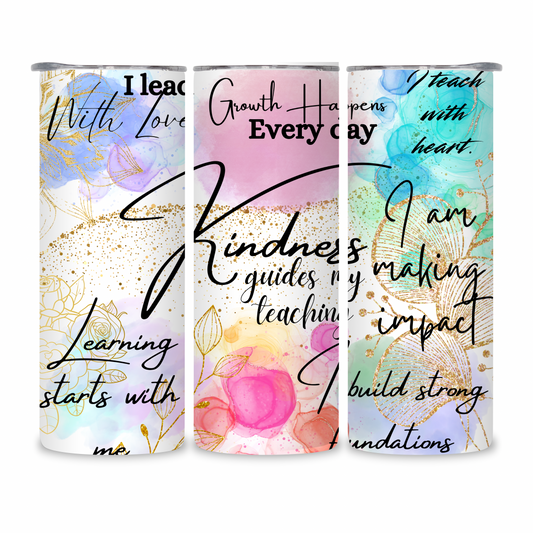 20 OZ Positive Affirmations Stainless Steel Tumblers