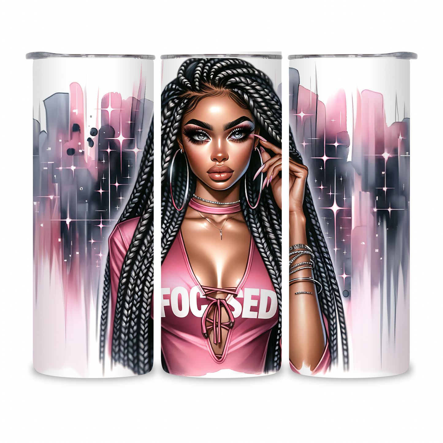 20 OZ Animated Women Stainless Steel Tumblers
