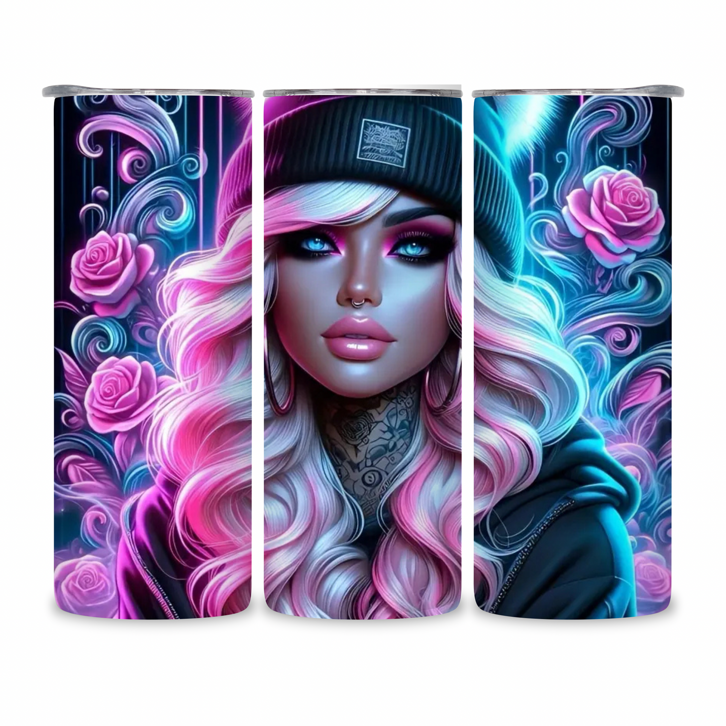 20 OZ Animated Women Stainless Steel Tumblers