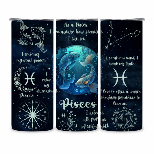 20 OZ Zodiac Affirmations Stainless Steel Tumblers