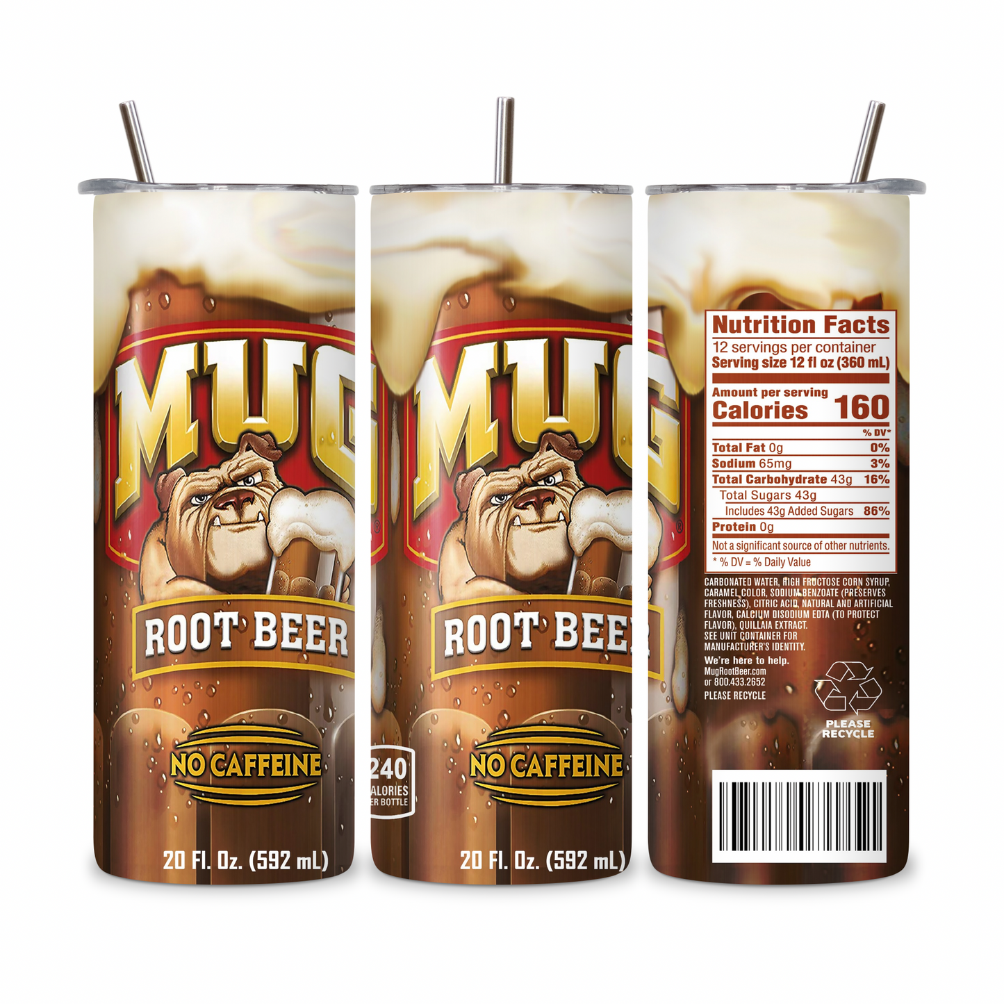 20 OZ Pop Stainless Steel Tumblers