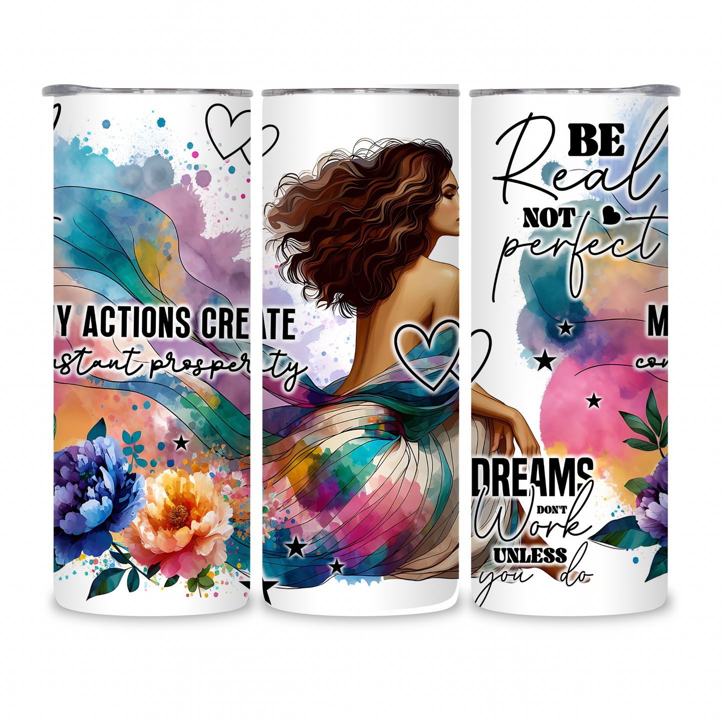 20 OZ Animated Positive Affirmations Stainless Steel Tumblers