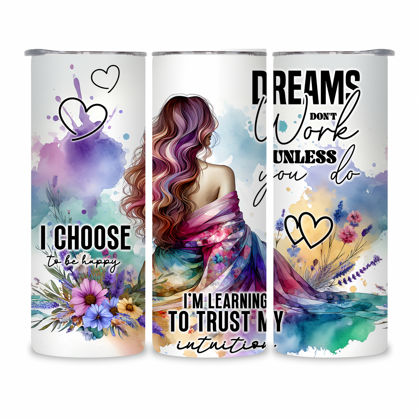 20 OZ Animated Positive Affirmations Stainless Steel Tumblers