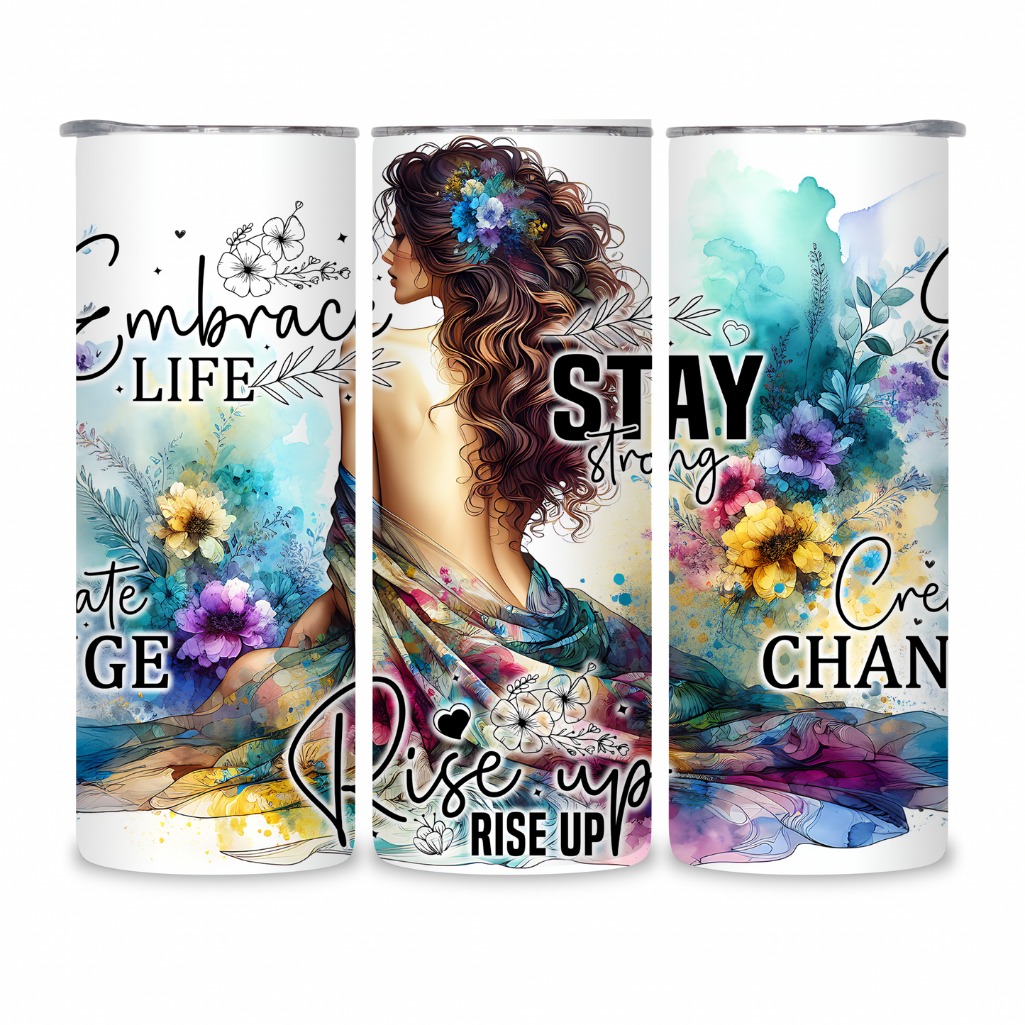 20 OZ Animated Positive Affirmations Stainless Steel Tumblers