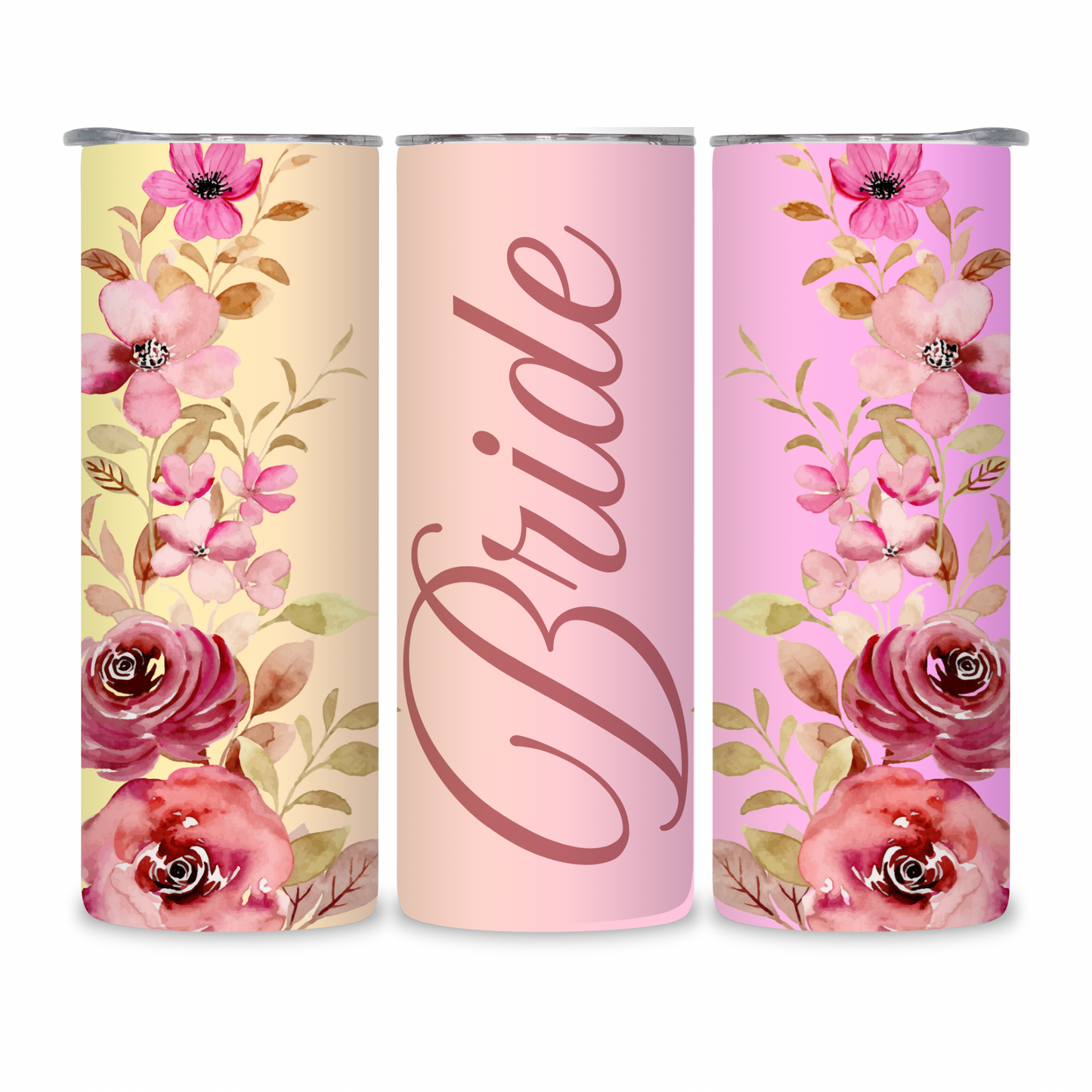 20 OZ Floral Bride Stainless Steel Tumblers