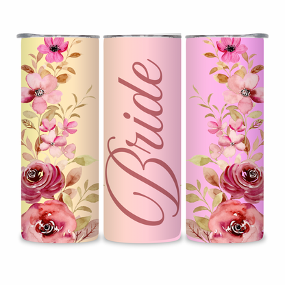 20 OZ Floral Bride Stainless Steel Tumblers