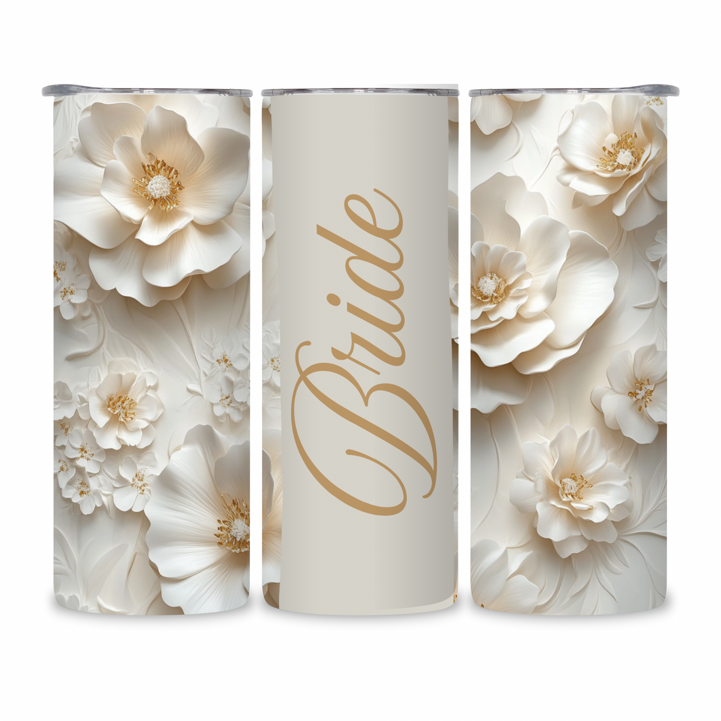 20 OZ Floral Bride Stainless Steel Tumblers