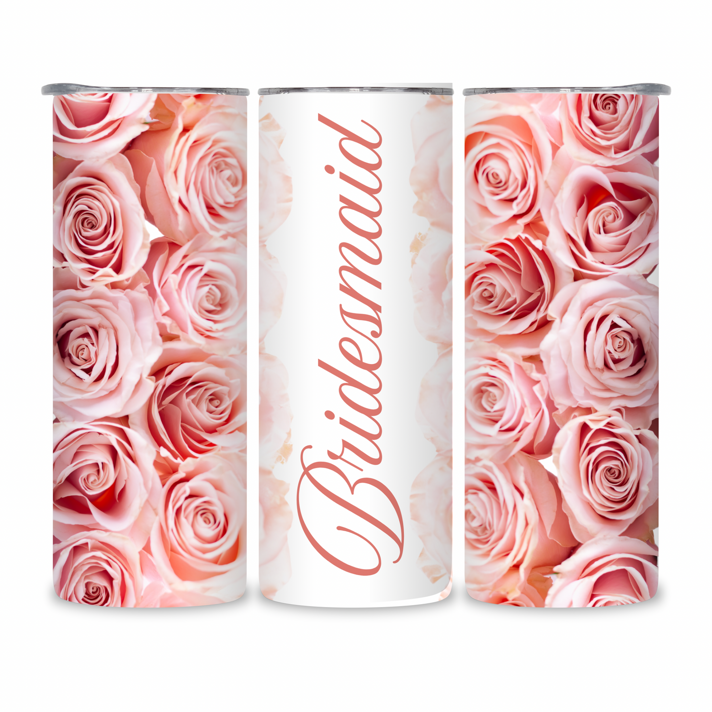 20 OZ Floral Bridesmaid Stainless Steel Tumblers