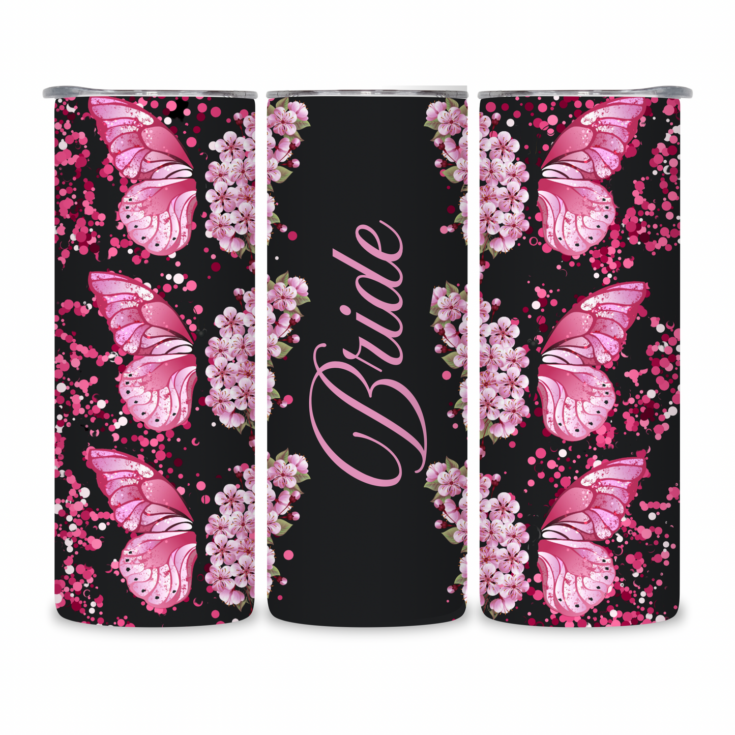 20 OZ Floral Bride Stainless Steel Tumblers