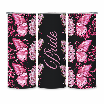 20 OZ Floral Bride Stainless Steel Tumblers