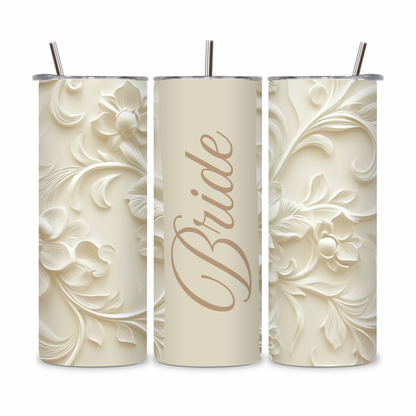 20 OZ Floral Bride Stainless Steel Tumblers