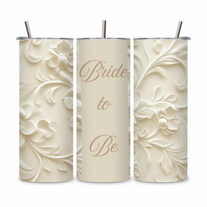 20 OZ Floral Bride Stainless Steel Tumblers