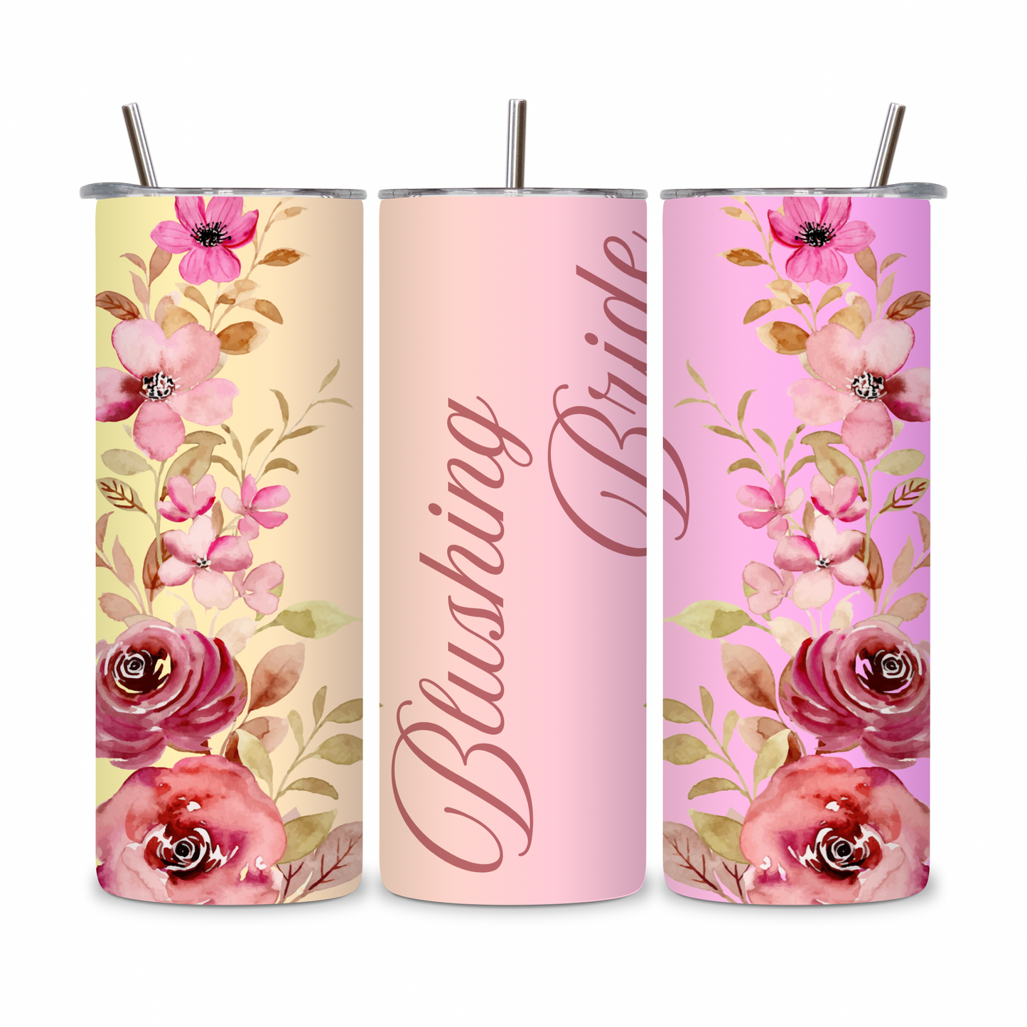 20 OZ Floral Bride Stainless Steel Tumblers