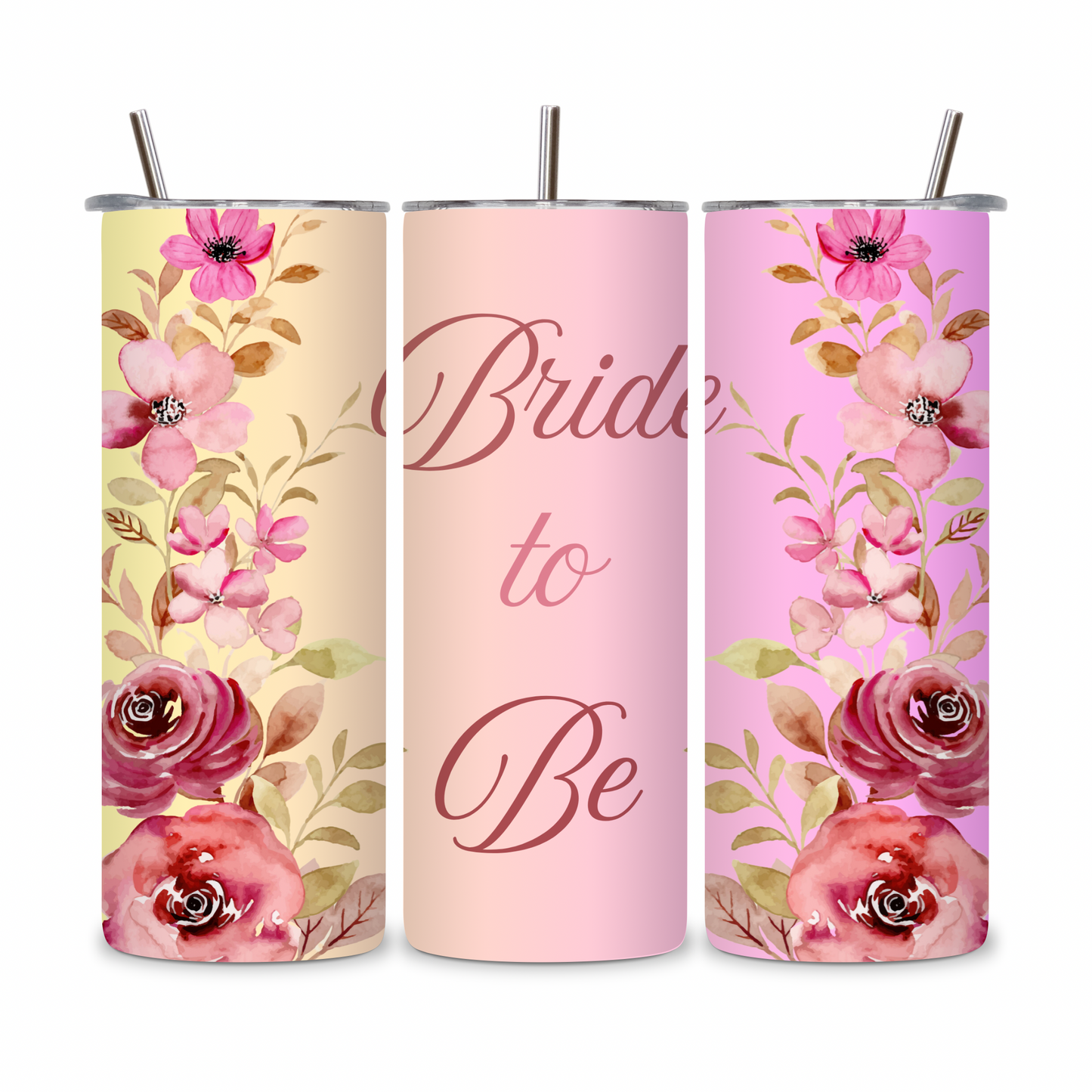 20 OZ Floral Bride Stainless Steel Tumblers
