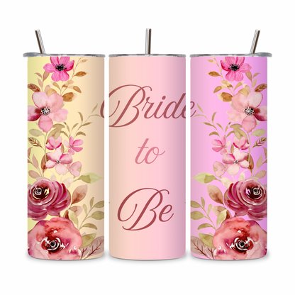20 OZ Floral Bride Stainless Steel Tumblers