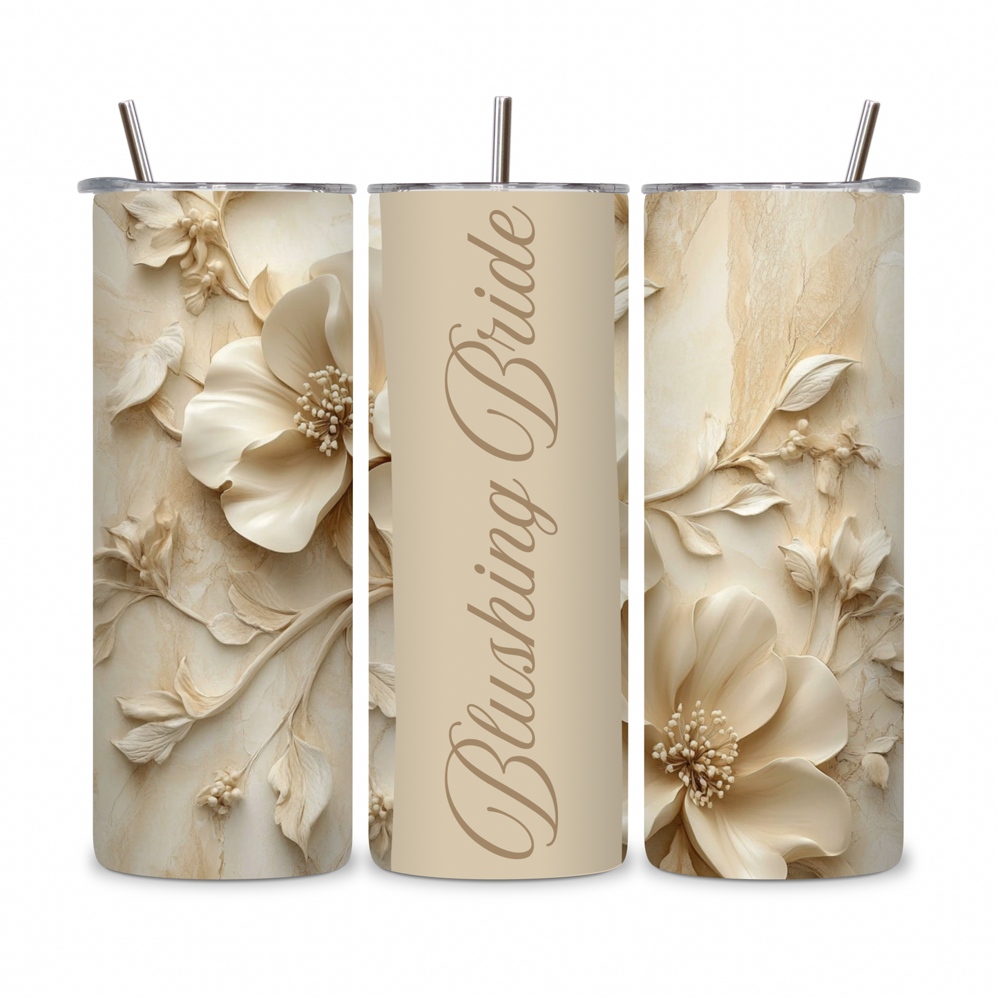 20 OZ Floral Bride Stainless Steel Tumblers