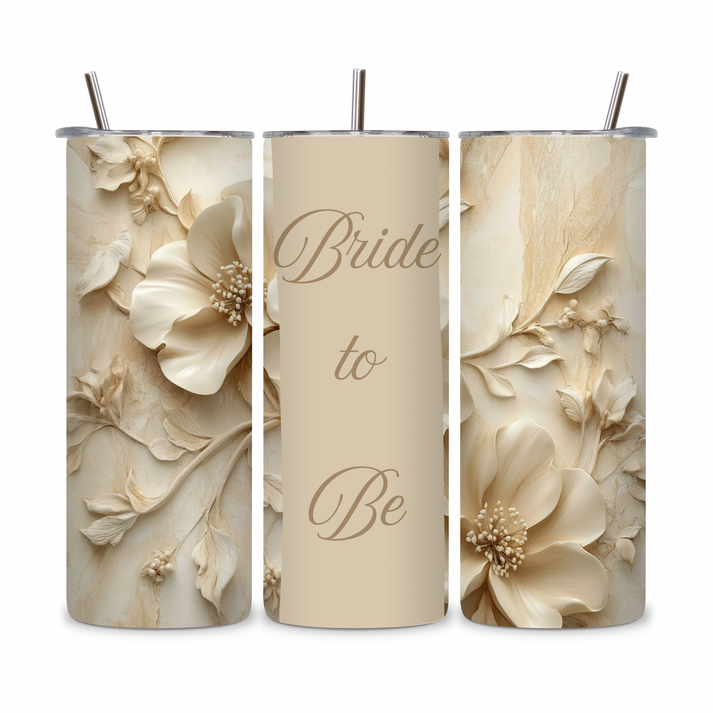 20 OZ Floral Bride Stainless Steel Tumblers
