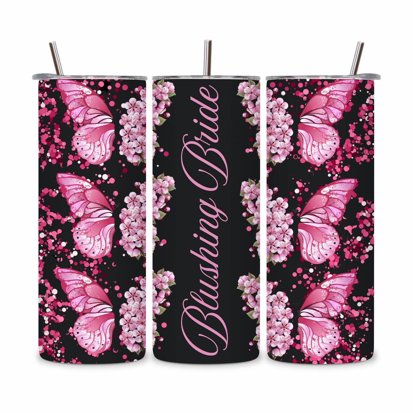 20 OZ Floral Bride Stainless Steel Tumblers