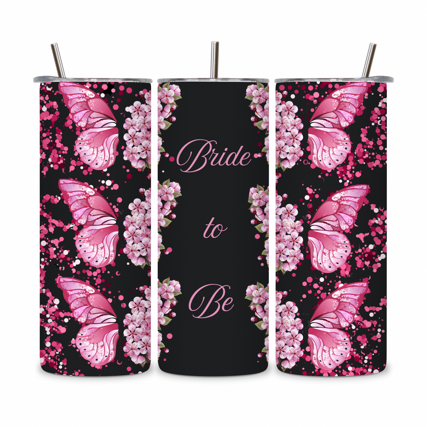 20 OZ Floral Bride Stainless Steel Tumblers