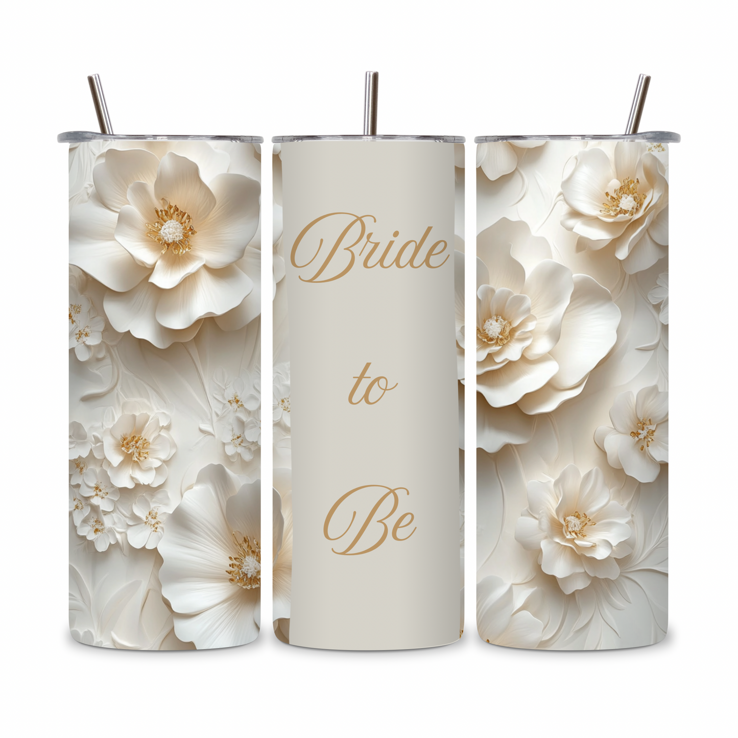 20 OZ Floral Bride Stainless Steel Tumblers