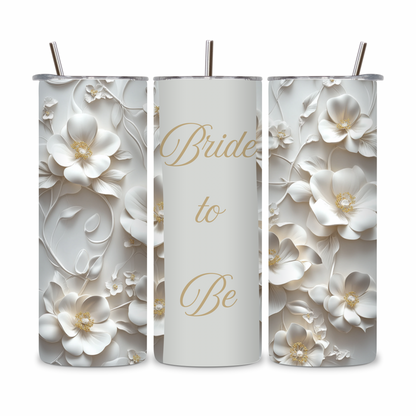 20 OZ Floral Bride Stainless Steel Tumblers