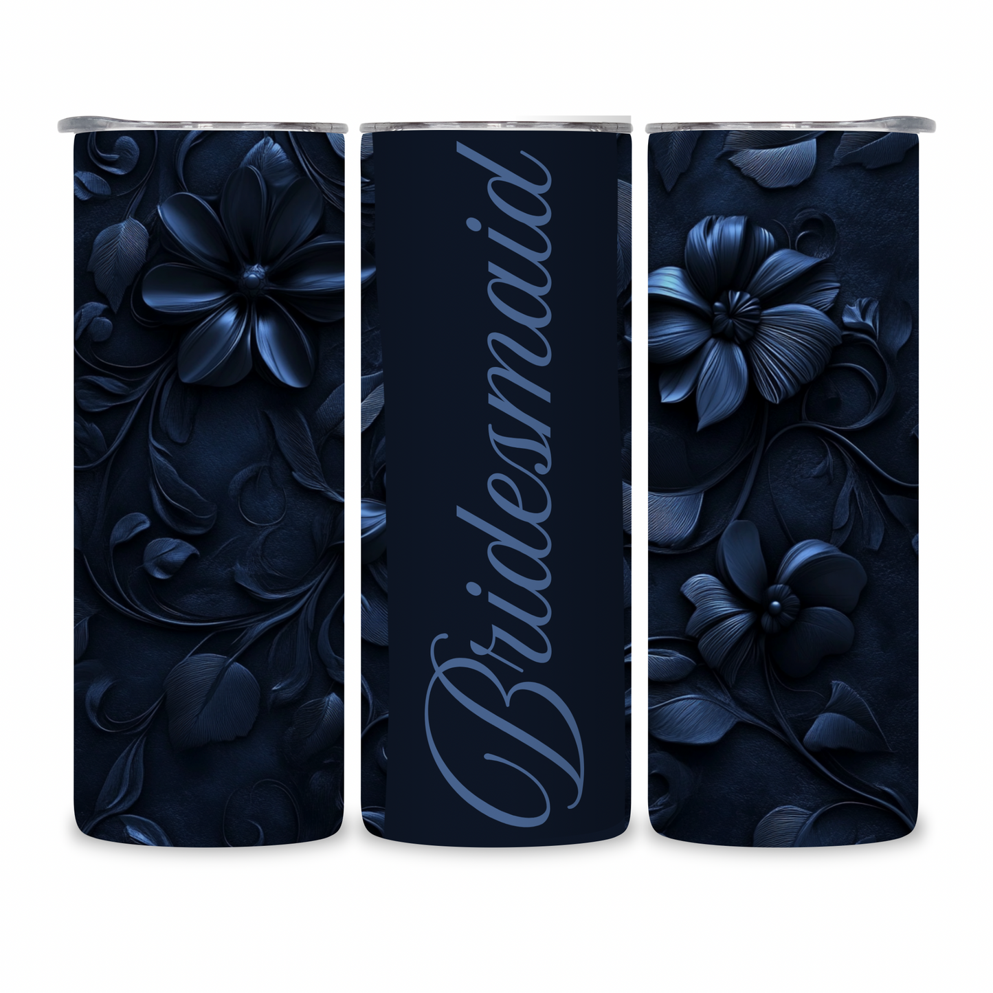 20 OZ Floral Bridesmaid Stainless Steel Tumblers