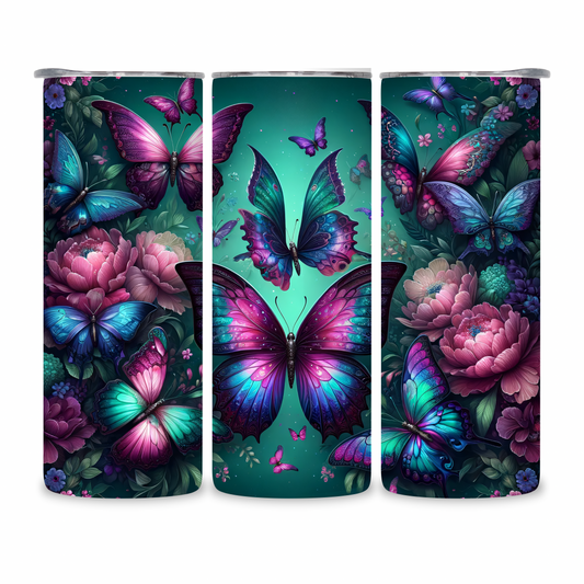 20 OZ Butterflies Stainless Steel Tumblers