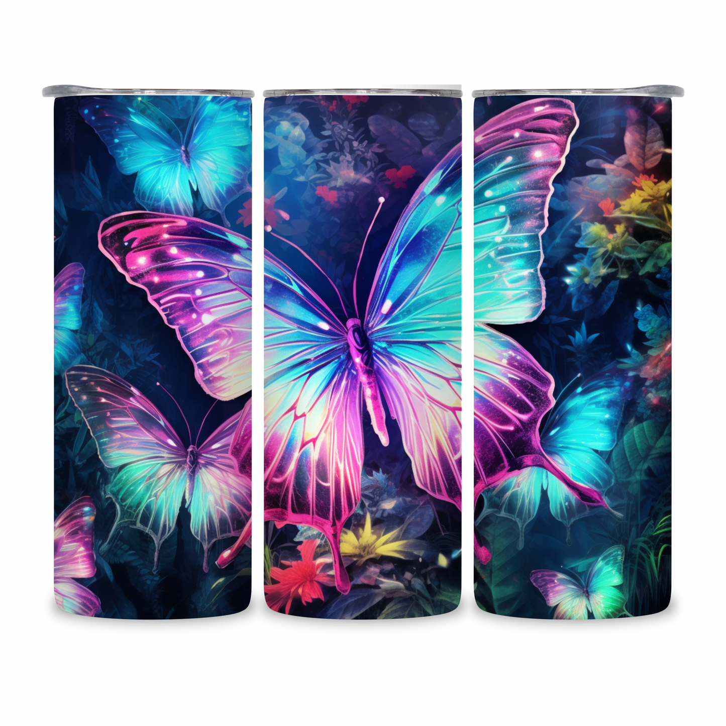 20 OZ Butterflies Stainless Steel Tumblers
