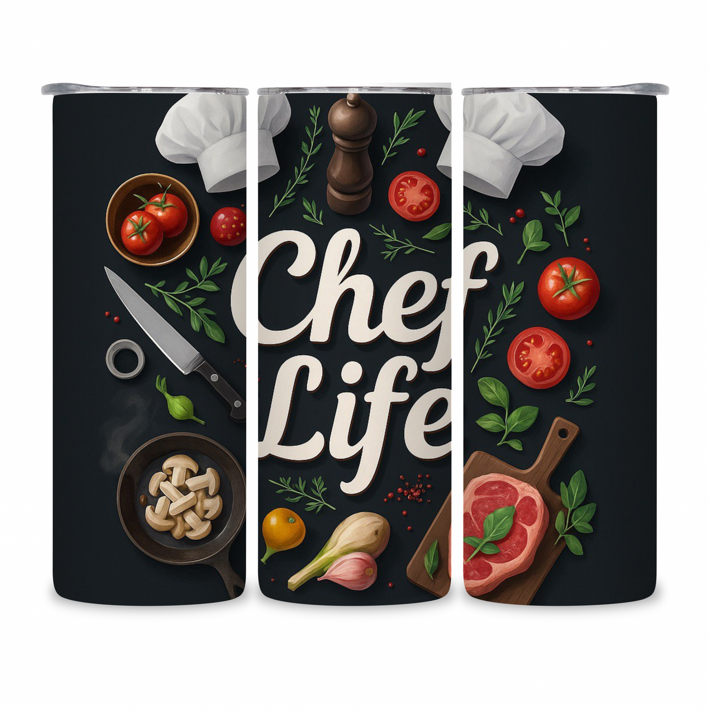 20 OZ Chef Life Stainless Steel Tumblers