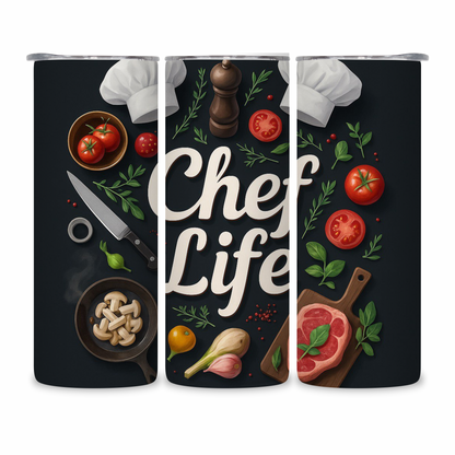 20 OZ Chef Life Stainless Steel Tumblers